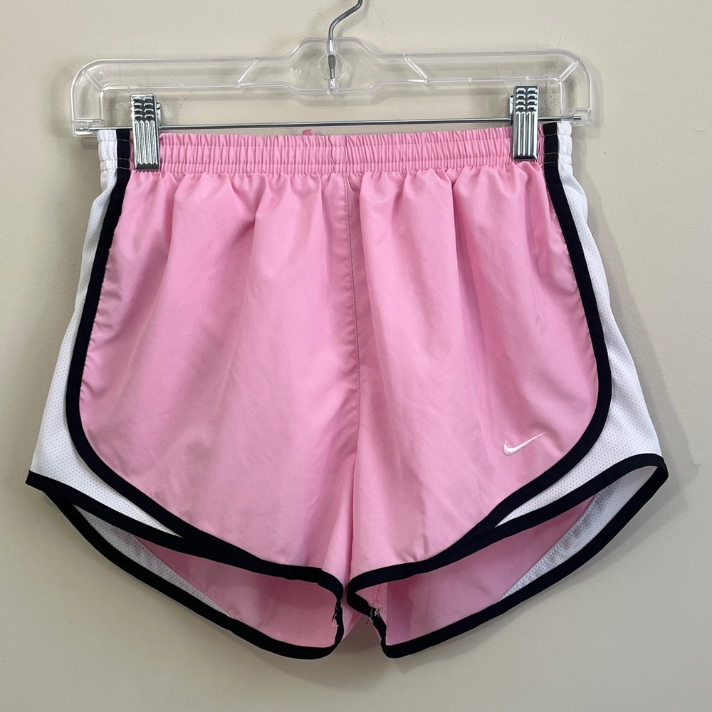 Nike Women's Pink and White Athletic Running Shorts Size Small